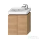 Jika CUBITO 44x24,1 cm-es, 2 ajtós fali mosdótartó szekrény H811424 mosdóhoz, tölgy H40J4202005191
