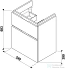 Jika Cubito alsószekrény bútoros mosdóhoz 55 cm-es Oak színben 40J4224025191