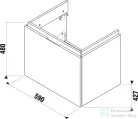 Jika Cubito alsószekrény bútoros mosdóhoz 60 cm-es Oak színben 40J4233015191