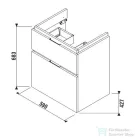 Jika Cubito alsószekrény bútoros mosdóhoz 60 cm-es fényes fehér 40J4234025001