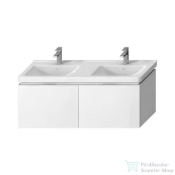  Jika CUBITO 128x46,7 cm-es, 2 fiókos fali mosdótartó szekrény H814420 mosdóhoz, fényes/matt fehér H40J4274015001