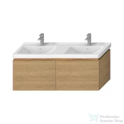   Jika CUBITO 128x46,7 cm-es, 2 fiókos fali mosdótartó szekrény H814420 mosdóhoz, tölgy H40J4274015191