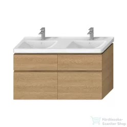  Jika CUBITO 128x46,7 cm-es, 4 fiókos fali mosdótartó szekrény H814420 mosdóhoz, tölgy H40J4274025191