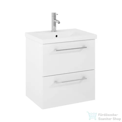 Jika PONTA 50x38,4 cm-es, 2 fiókos fali mosdótartó szekrény H810510 mosdóhoz, fényes/matt fehér H40J5214025001