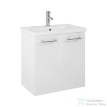   Jika PONTA 59,6x38,6 cm-es, 2 ajtós fali mosdótartó szekrény H810512 mosdóhoz, fényes/matt fehér H40J5222005001