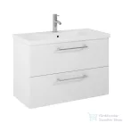 Jika PONTA 80x38,4 cm-es, 2 fiókos fali mosdótartó szekrény H810514 mosdóhoz, fényes/matt fehér H40J5244025001