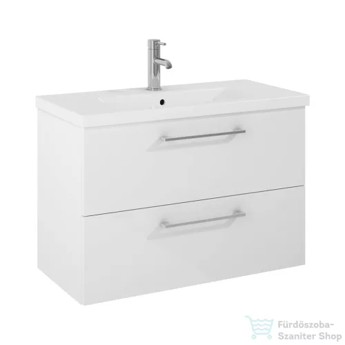 Jika PONTA 80x38,4 cm-es, 2 fiókos fali mosdótartó szekrény H810514 mosdóhoz, fényes/matt fehér H40J5244025001