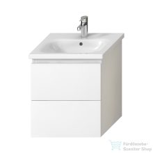   Jika MIO N 51,5x44,8 cm-es, 2 fiókos fali mosdótartó szekrény H812712XXX mosdóhoz, fényes/matt fehér H40J7134015001