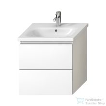  Jika MIO N 57x44,8 cm-es, 2 fiókos fali mosdótartó szekrény H812713XXX mosdóhoz, fényes/matt fehér H40J7144015001