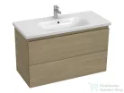 Jika MIO N 96x44,8 cm-es, 2 fiókos fali mosdótartó szekrény H814713XXX mosdóhoz, kőris H40J7174013421