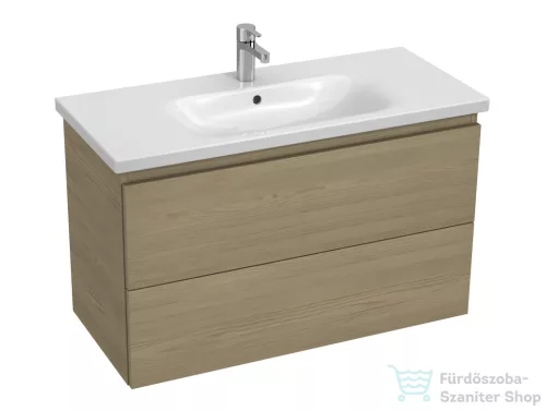 Jika MIO N 96x44,8 cm-es, 2 fiókos fali mosdótartó szekrény H814713XXX mosdóhoz, kőris H40J7174013421