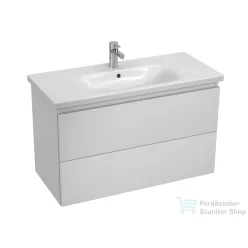   Jika MIO N 96x44,8 cm-es, 2 fiókos fali mosdótartó szekrény H814713XXX mosdóhoz, fényes/matt fehér H40J7174015001