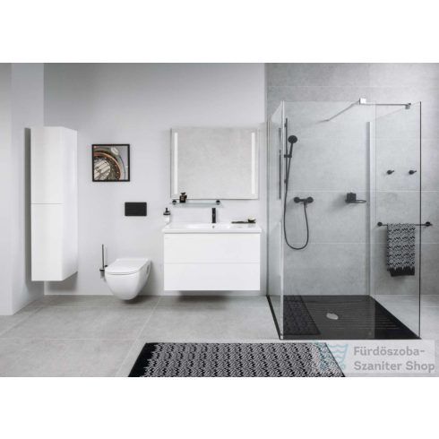 Jika MIO N 96x44,8 cm-es, 2 fiókos fali mosdótartó szekrény H814713XXX mosdóhoz, fényes/matt fehér H40J7174015001