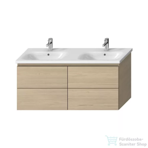 Jika MIO N 126,6x44,8 cm-es, 4 fiókos fali mosdótartó szekrény H814714XXX mosdóhoz, kőris H40J7184013421