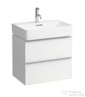 Laufen Val alsószekrény két fiókkal 810283 tip. mosdóhoz, matt fehér H4101421601001 ( 410142 )