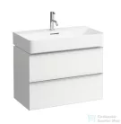 Laufen Val alsószekrény két fiókkal 810285 tip. mosdóhoz, matt fehér H4101821601001 ( 410182 )