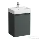 Laufen BASE 2.0 42x32 cm-es, 1 ajtós fali mosdótartó szekrény PRO S H815961 mosdóhoz, balos, traffic grey H4112211082661