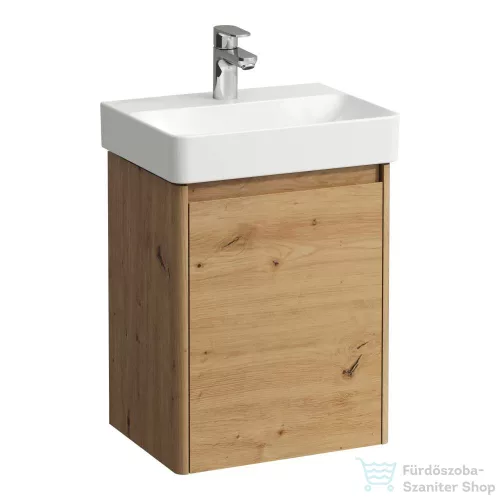 Laufen BASE 2.0 42x32 cm-es, 1 ajtós fali mosdótartó szekrény PRO S H815961 mosdóhoz, balos, vad tölgy H4112211082671