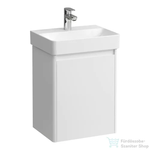 Laufen BASE 2.0 42x32 cm-es, 1 ajtós fali mosdótartó szekrény PRO S H815961 mosdóhoz, jobbos, fényes fehér H4112221082611