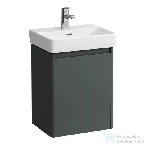 Laufen BASE 2.0 42x32 cm-es, 1 ajtós fali mosdótartó szekrény PRO S H815961 mosdóhoz, jobbos, traffic grey H4112221082661