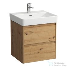  Laufen BASE 2.0 52x44,5 cm-es, 2 fiókos fali mosdótartó szekrény PRO S H810962 / PRO X 810862 mosdóhoz, vad tölgy H4112421082671