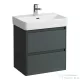 Laufen BASE 2.0 52x36 cm-es, 2 fiókos fali mosdótartó szekrény  PRO S H818958 mosdóhoz, traffic grey H4112521082661
