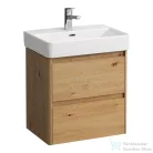 Laufen BASE 2.0 52x36 cm-es, 2 fiókos fali mosdótartó szekrény  PRO S H818958 mosdóhoz, vad tölgy H4112521082671