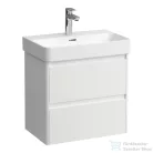Laufen BASE 2.0 57x36 cm-es, 2 fiókos fali mosdótartó szekrény PRO S H818959 / PRO X H818863 mosdóhoz, matt fehér H4112621082601