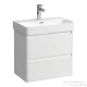 Laufen BASE 2.0 57x36 cm-es, 2 fiókos fali mosdótartó szekrény PRO S H818959 / PRO X H818863 mosdóhoz, matt fehér H4112621082601