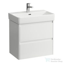   Laufen BASE 2.0 57x36 cm-es, 2 fiókos fali mosdótartó szekrény PRO S H818959 / PRO X H818863 mosdóhoz, fényes fehér H4112621082611
