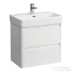 Laufen BASE 2.0 57x36 cm-es, 2 fiókos fali mosdótartó szekrény PRO S H818959 / PRO X H818863 mosdóhoz, fényes fehér H4112621082611