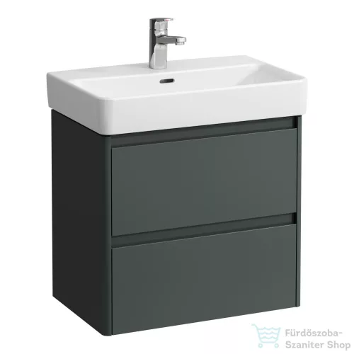 Laufen BASE 2.0 57x36 cm-es, 2 fiókos fali mosdótartó szekrény PRO S H818959 / PRO X H818863 mosdóhoz, traffic grey H4112621082661