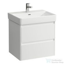   Laufen BASE 2.0 57x44,5 cm-es, 2 fiókos fali mosdótartó szekrény PRO S H810963 / PRO X 810863 mosdóhoz, fényes fehér H4112721082611