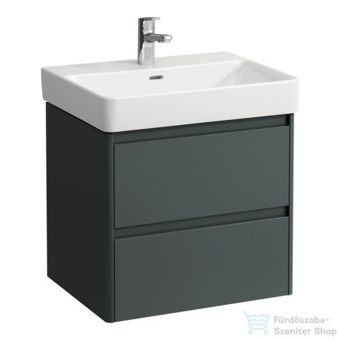 Laufen BASE 2.0 57x44,5 cm-es, 2 fiókos fali mosdótartó szekrény PRO S H810963 / PRO X 810863 mosdóhoz, traffic grey H4112721082661