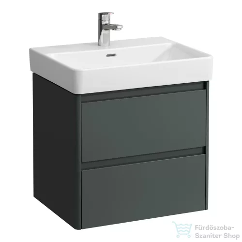 Laufen BASE 2.0 57x44,5 cm-es, 2 fiókos fali mosdótartó szekrény PRO S H810963 / PRO X 810863 mosdóhoz, traffic grey H4112721082661