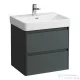 Laufen BASE 2.0 57x44,5 cm-es, 2 fiókos fali mosdótartó szekrény PRO S H810963 / PRO X 810863 mosdóhoz, traffic grey H4112721082661