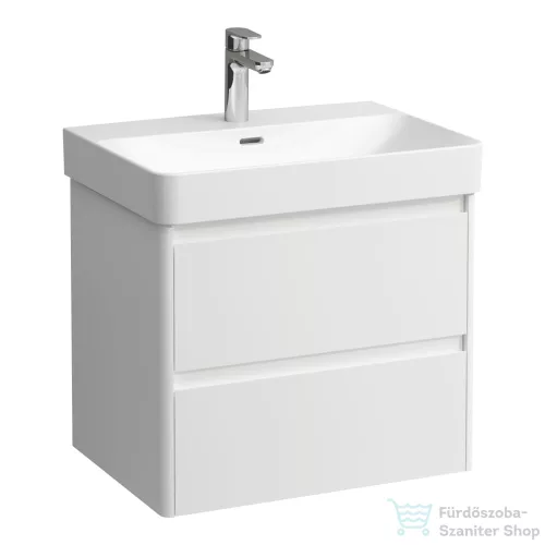 Laufen BASE 2.0 62x44,5 cm-es, 2 fiókos fali mosdótartó szekrény PRO S H810964 / PRO X 810864 mosdóhoz, fényes fehér H4112821082611
