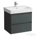 Laufen BASE 2.0 62x44,5 cm-es, 2 fiókos fali mosdótartó szekrény PRO S H810964 / PRO X 810864 mosdóhoz, traffic grey H4112821082661