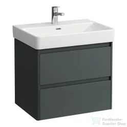   Laufen BASE 2.0 62x44,5 cm-es, 2 fiókos fali mosdótartó szekrény PRO S H810964 / PRO X 810864 mosdóhoz, traffic grey H4112821082661