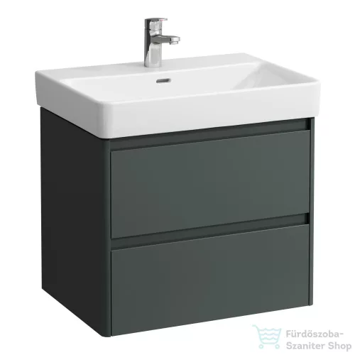 Laufen BASE 2.0 62x44,5 cm-es, 2 fiókos fali mosdótartó szekrény PRO S H810964 / PRO X 810864 mosdóhoz, traffic grey H4112821082661