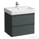 Laufen BASE 2.0 62x44,5 cm-es, 2 fiókos fali mosdótartó szekrény PRO S H810964 / PRO X 810864 mosdóhoz, traffic grey H4112821082661