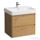 Laufen BASE 2.0 62x44,5 cm-es, 2 fiókos fali mosdótartó szekrény PRO S H810964 / PRO X 810864 mosdóhoz, vad tölgy H4112821082671