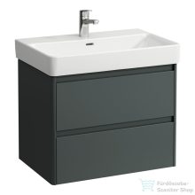   Laufen BASE 2.0 67x44,5 cm-es, 2 fiókos fali mosdótartó szekrény PRO S H810967 / PRO X H810865 mosdóhoz, traffic grey H4112921082661