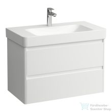   Laufen BASE 2.0 82x44,5 cm-es, 2 fiókos fali mosdótartó szekrény PRO S H813965 / PRO X H810867 mosdóhoz, fényes fehér H4113021082611