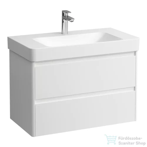 Laufen BASE 2.0 82x44,5 cm-es, 2 fiókos fali mosdótartó szekrény PRO S H813965 / PRO X H810867 mosdóhoz, fényes fehér H4113021082611