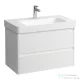 Laufen BASE 2.0 82x44,5 cm-es, 2 fiókos fali mosdótartó szekrény PRO S H813965 / PRO X H810867 mosdóhoz, fényes fehér H4113021082611
