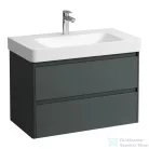Laufen BASE 2.0 82x44,5 cm-es, 2 fiókos fali mosdótartó szekrény PRO S H813965 / PRO X H810867 mosdóhoz, traffic grey H4113021082661