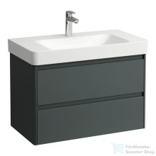   Laufen BASE 2.0 82x44,5 cm-es, 2 fiókos fali mosdótartó szekrény PRO S H813965 / PRO X H810867 mosdóhoz, traffic grey H4113021082661