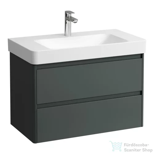 Laufen BASE 2.0 82x44,5 cm-es, 2 fiókos fali mosdótartó szekrény PRO S H813965 / PRO X H810867 mosdóhoz, traffic grey H4113021082661