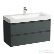   Laufen BASE 2.0 102x44,5 cm-es, 2 fiókos fali mosdótartó szekrény PRO S H813966 / PRO X 810869 mosdóhoz, traffic grey H4113121082661